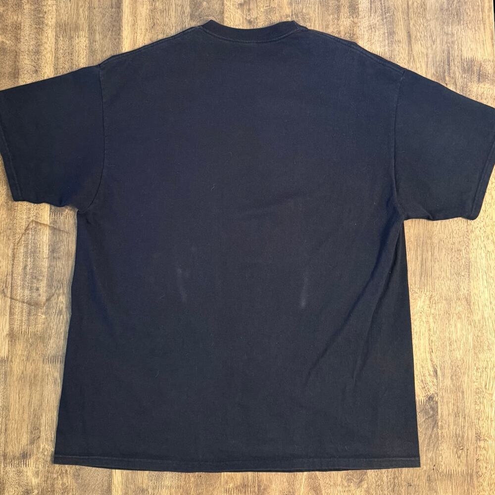 VTG Stussy Tee Shirt Tribe Tour New York Tokyo London LA Graphic Y2K Black XL - Picture 8 of 8